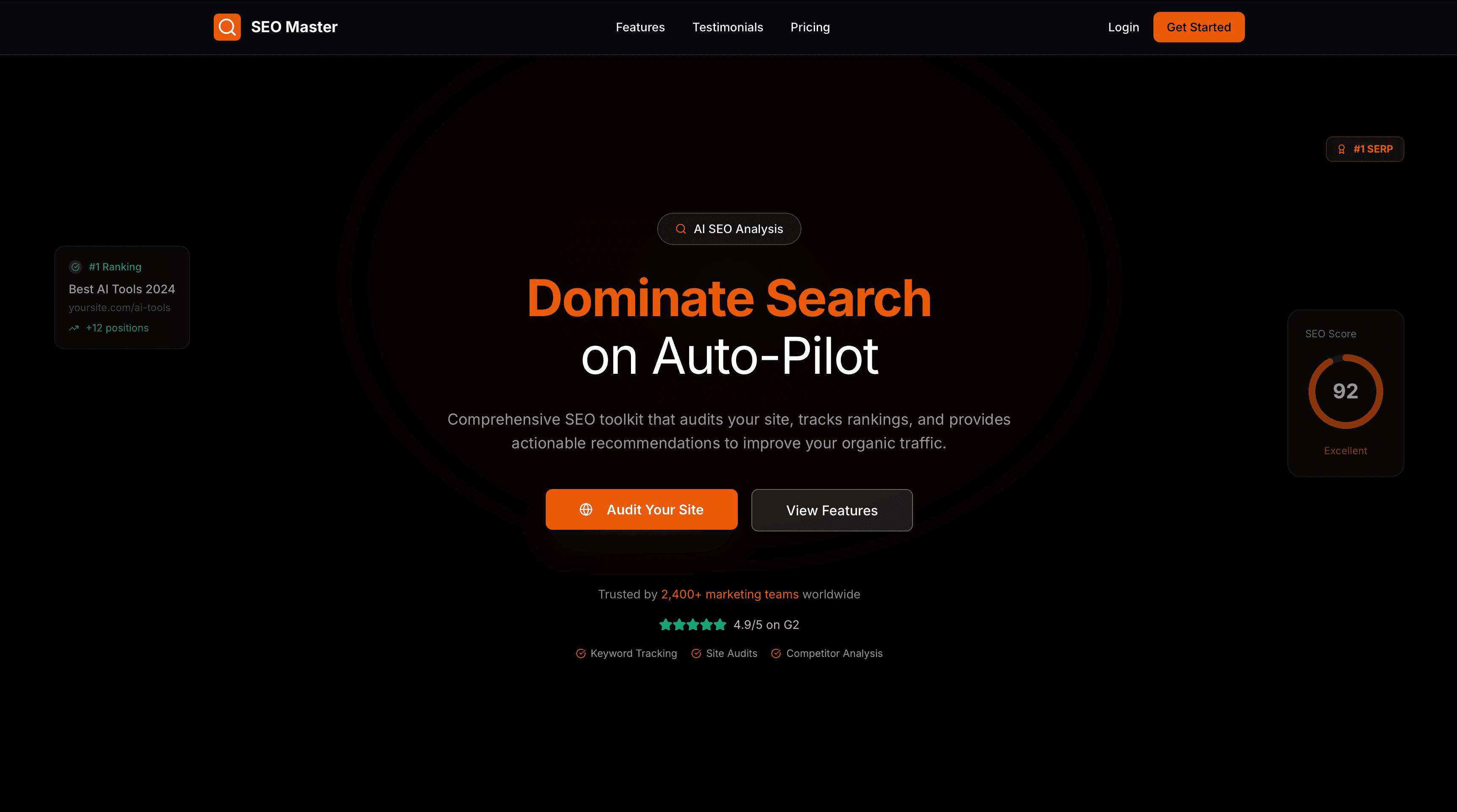 SEO Master Landing Page